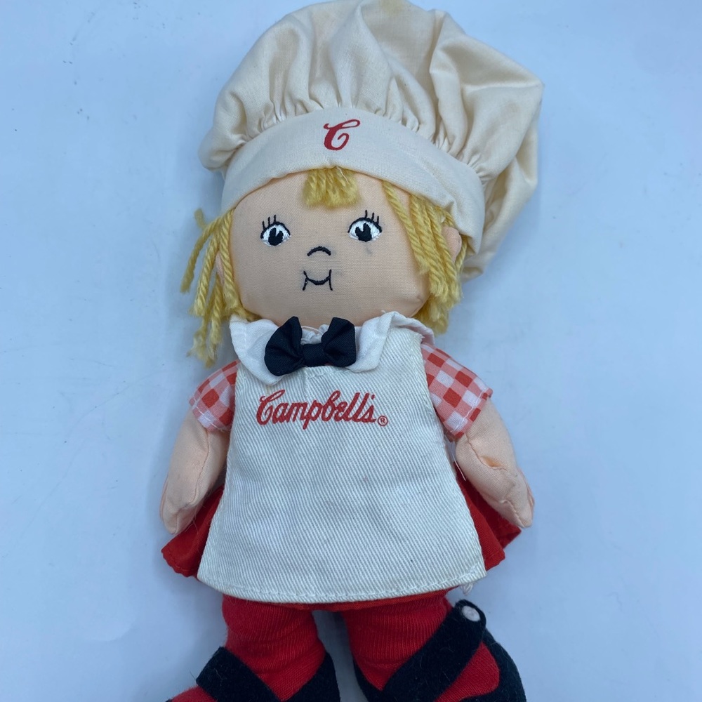 Campbells doll retro vintage bean dolls soup kid baby chef